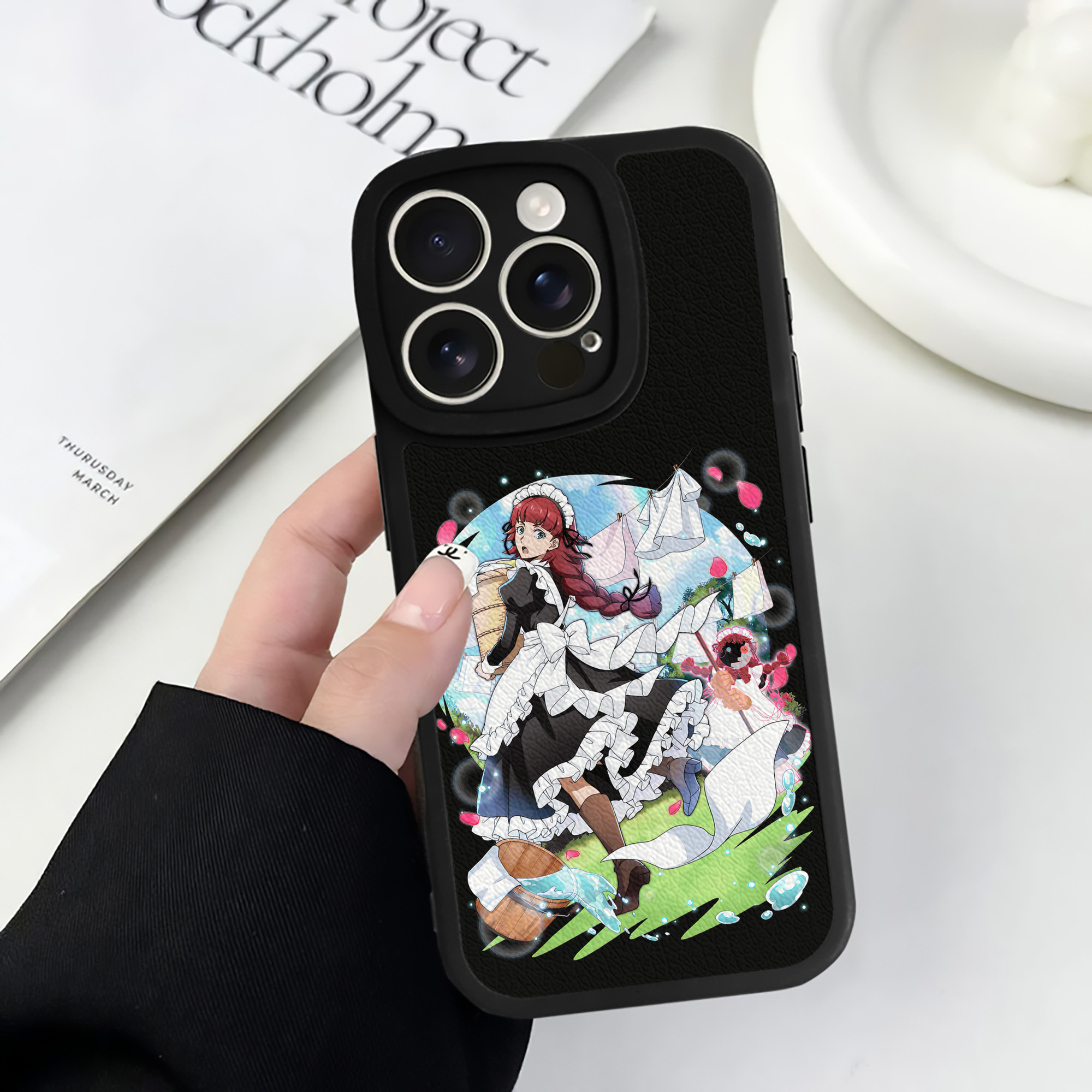 （画像用） 文豪ストレイドッグス Bungo Stray Dogs 【iPhone 16シリーズ対応】シリコンスマホケース（レザー調） 材質：シリコン